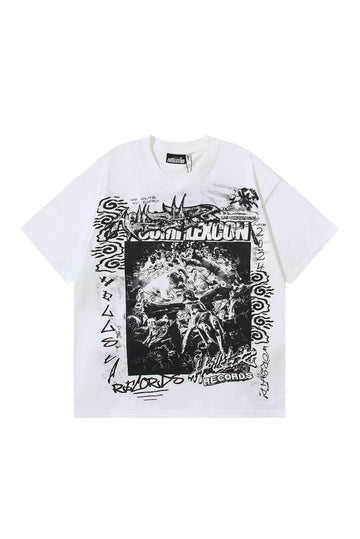 Dark Series: Burning Flame White Shirt